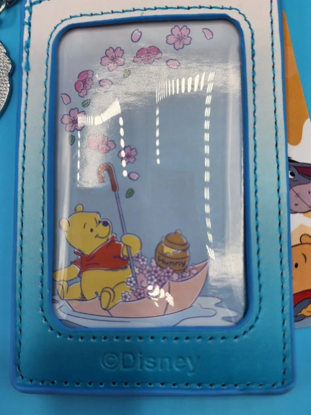 Disney Winnie the Pooh Cherry Blossom Hunny Retractable Lanyard ID Holder NEW